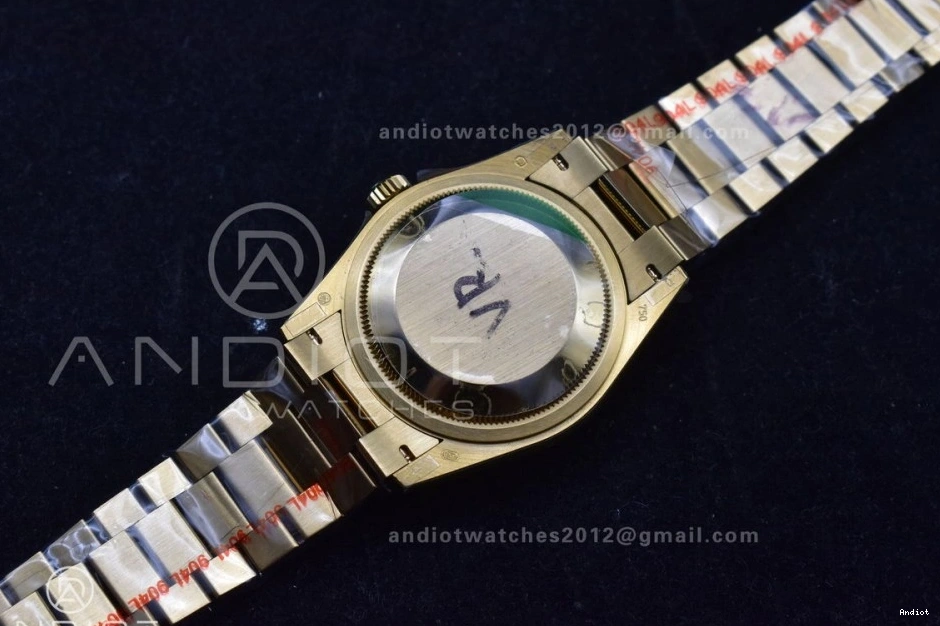 Square Dial 36 DayDate 904L vr3255 Steel V5 President Grey with QF Diamond Bracelet Best on Weight) Edition (Gain YG 0214